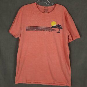 Abercrombie & Fitch Shirt Mens XL Sunset Orange Beach Garment Dyed Cotton Y2K